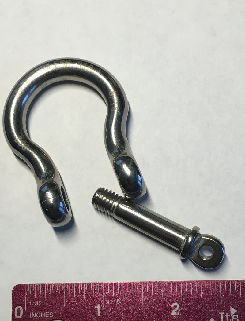 [AUSTRALIA] - 2 Pieces Stainless Steel 316 Forged Bow Shackle 5/16" (8mm) Marine Grade 
