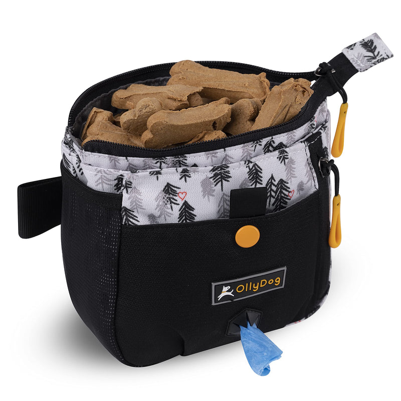 OllyDog Backcountry Day Bag, Fanny Pack, Dog Treat Pouch, Hands-Free for Training, Hip Pack with Built-in Poop Bag Dispenser, Removable Waist Belt Clip, Travel Dog Treat Container Tree Hugger - Night - BeesActive Australia