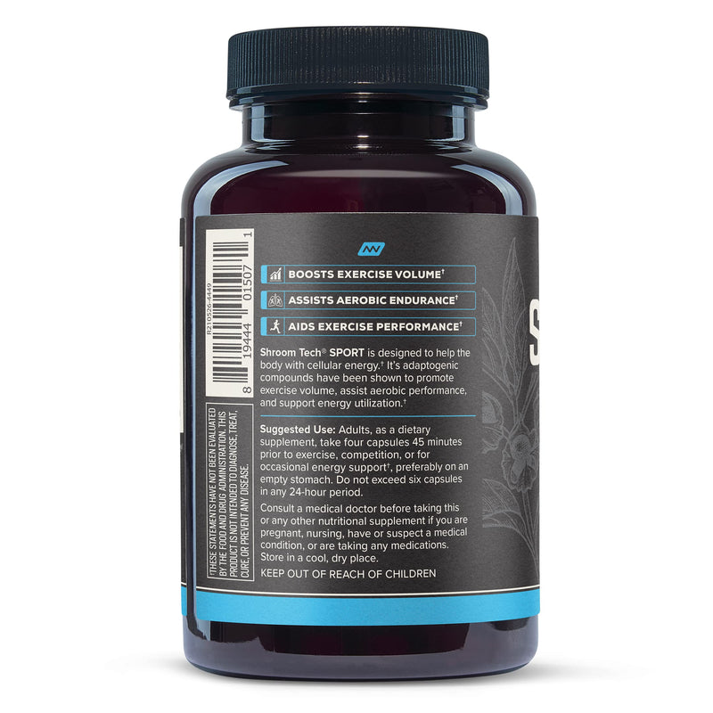 ONNIT Shroom TECH Sport (84ct) | All Natural Pre-Workout Supplement with Ashwagandha, Cordyceps Mushroom, and Rhodiola Rosea 84 Count (Pack of 1) - BeesActive Australia