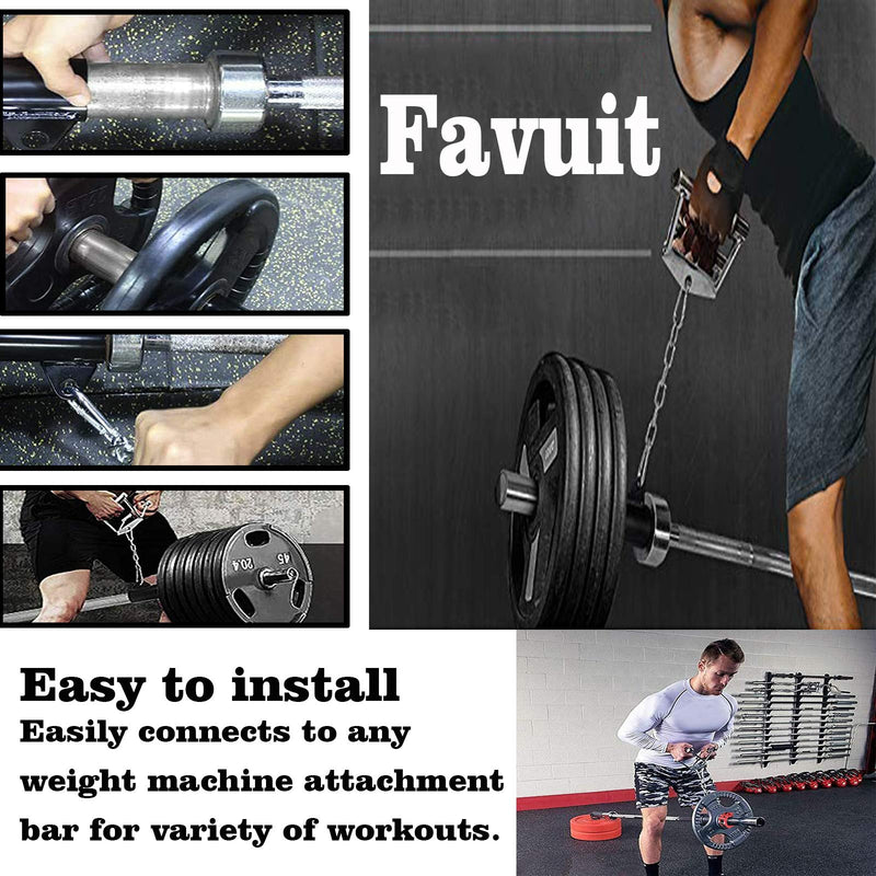 Favuit T-Bar Row Platform 27" Tricep Rope Pull Down-Landmine Eyelet Attachment with Chain fits 2" Olympic Bar Heavy Duty Coated Nylon Rope with Solid Rubber Ends for Home Gym - BeesActive Australia