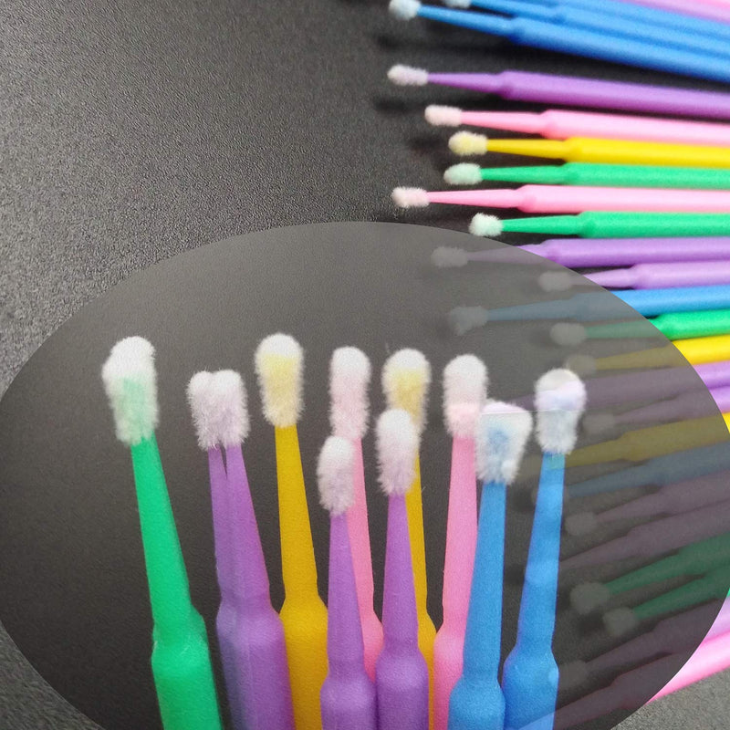 600Pcs Micro Brushes Disposable Applicator Eyelash Extensions Mascara Wands Brush for Eyebrow 6 Color - BeesActive Australia