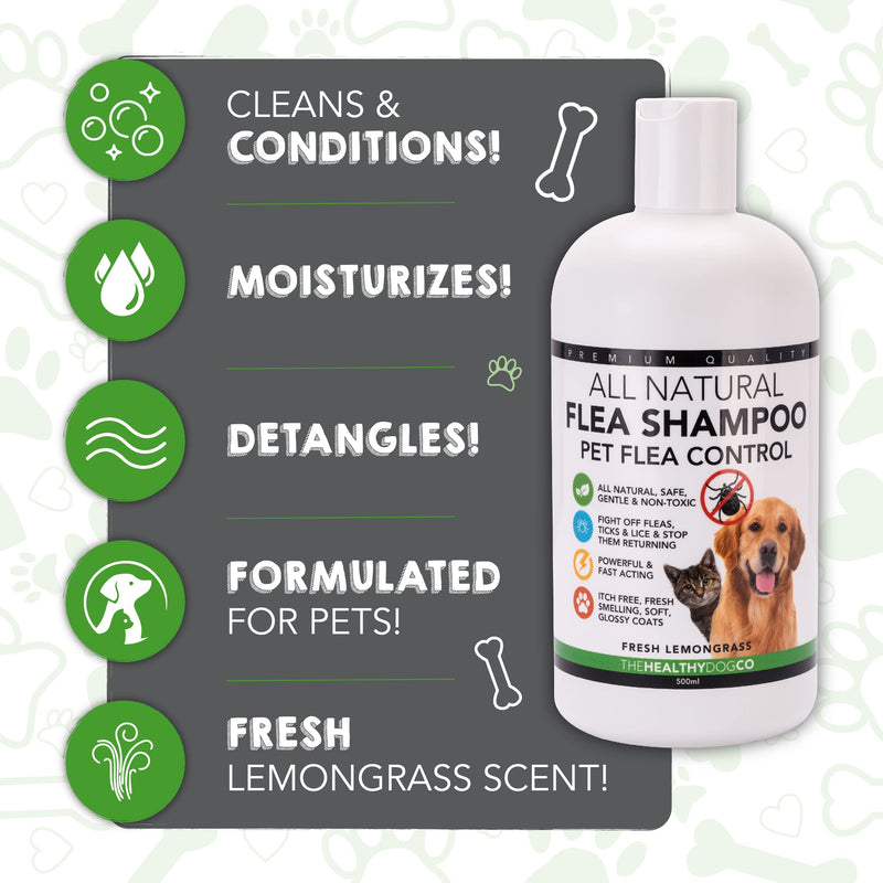 The Healthy Dog Co - Flea Shampoo for Dogs - Flea and Tick Shampoo for Dogs - Dog Flea Shampoo - Dog Shampoo Flea and Tick - Dog Flea and Tick Shampoo - Puppy Flea Shampoo - Flea and Tick Shampoo 16oz - BeesActive Australia