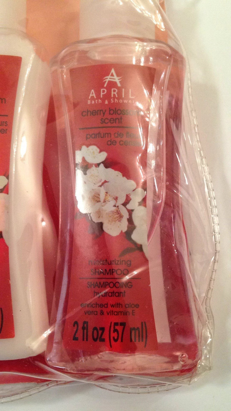 April Bath & Shower Cherry Blossom Scent Body Wash / Body Lotion / Shampoo Set 2 Fl Oz. Each - BeesActive Australia