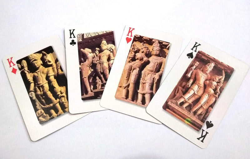 [AUSTRALIA] - Purpledip Rare Collection Playing Cards 'Khajurao': Collectible Souvenir Gift for Adults (10263e) 