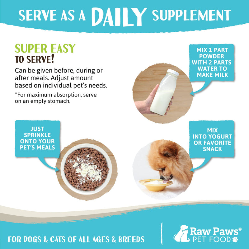 Raw Paws Pet Bovine Colostrum for Dogs Allergies & Immune Support, 5-oz - Made in USA, Pure Bovine Colostrum Powder for Cats - Bovine Colostrum Dogs Daily Supplement - Colostrum for Puppies & Kittens - BeesActive Australia