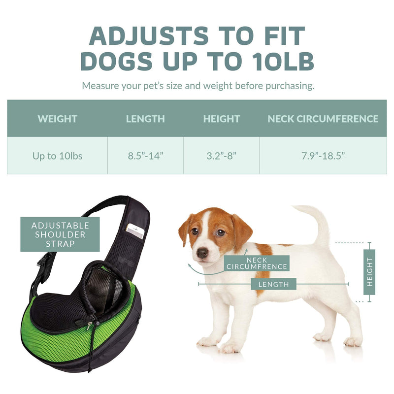 Expandable Pet Carrier Sling Bag - Small Dog, Puppy and Cat Carrier Front Shoulder Backpack w/ Harness Strap - Carrying Pouch for ESA, Animal Travel - PU Leather Bottom, Mesh Pocket by Katziela - BeesActive Australia