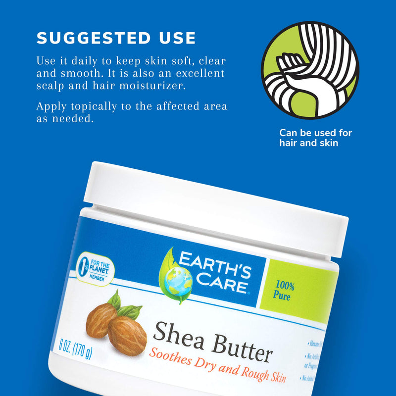 Earth's Care Shea Butter - 100% Pure Natural African Shea Butter for Body, Hair and DIY Projects 5 OZ - BeesActive Australia