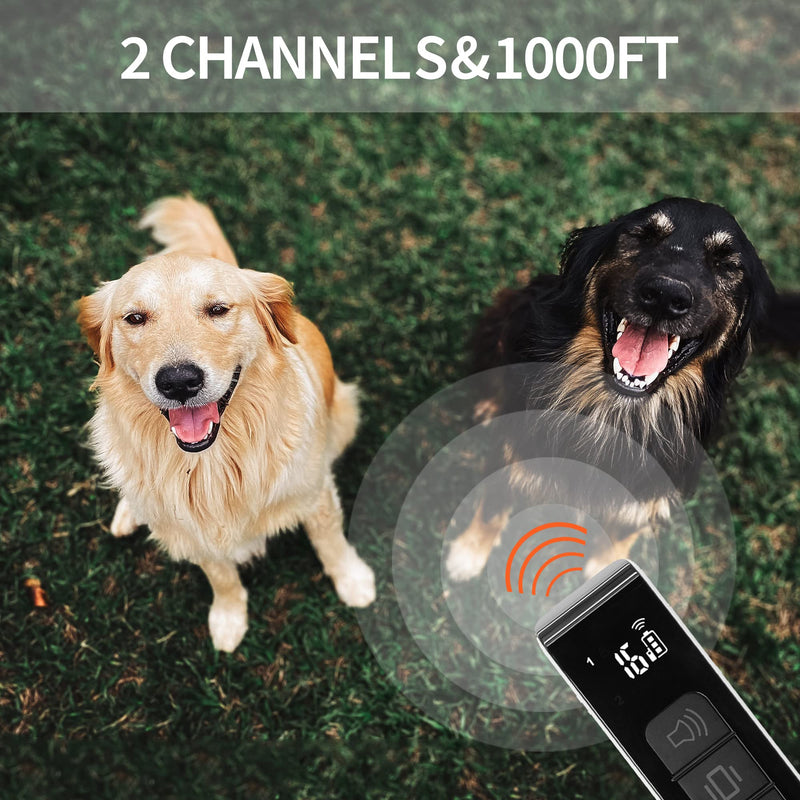 PETPIK Dog Training Collar, Long Remote Range and 3 Modes - Beep, Vibration, Shock, Waterproof Rechargeable Shock Collar for Small, Medium, Large Dogs - BeesActive Australia