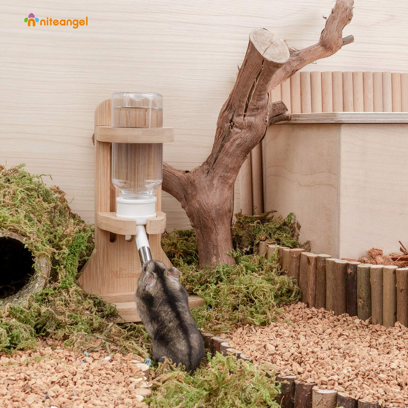 Niteangel Water Bottle with Stand for Syrian Dwarf Hamsters Gerbils Mice Rats Degus Small pet Rodents White - BeesActive Australia
