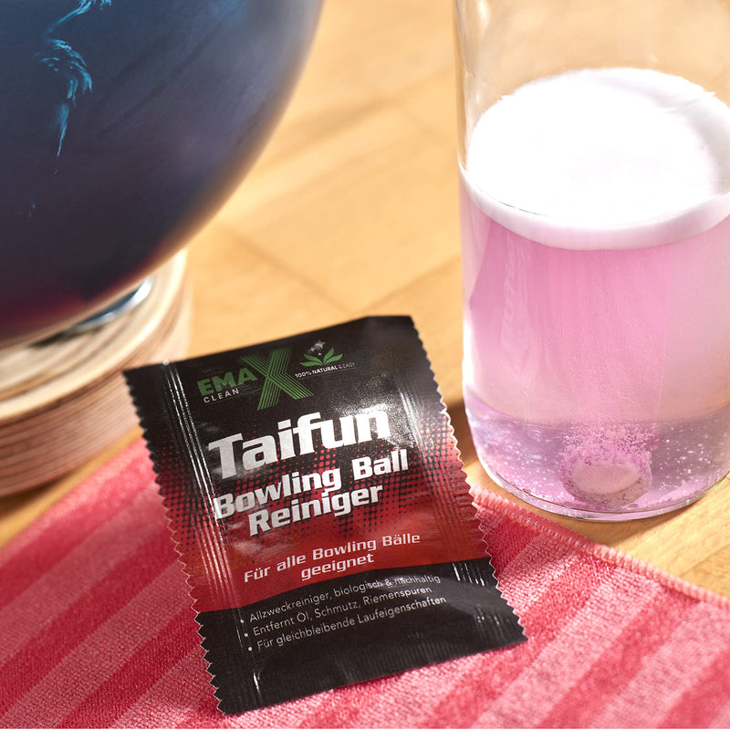 EMAX CLEAN | Taifun | Bowling-Ball-Cleaner | All-Purpose Cleaning Agent for Bowlingballs | Ball-Cleaner Tablet | Made in Germany Tab & Towel - BeesActive Australia