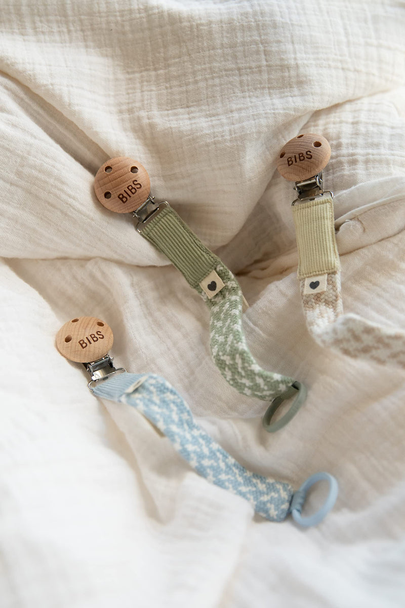 BIBS Paci Braid | Made in Denmark | Dark Oak/Vanilla | ONE Size - BeesActive Australia