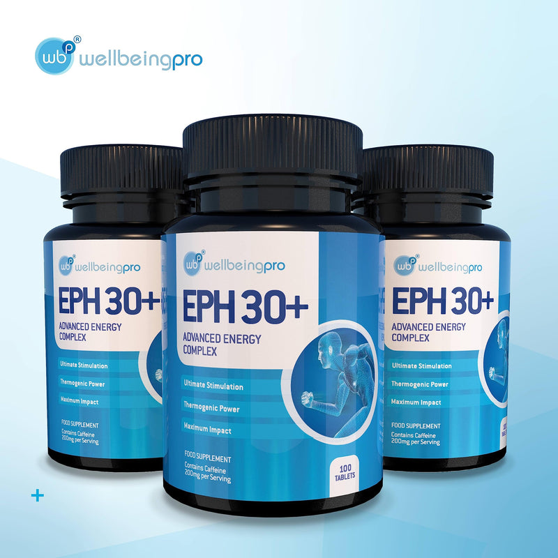 WBP Eph30+ (Up to 3 Months+ Supply) - Advanced Energy Complex - Vegan Friendly UK Made Supplement (Bottle - 100 Tablets) - BeesActive Australia