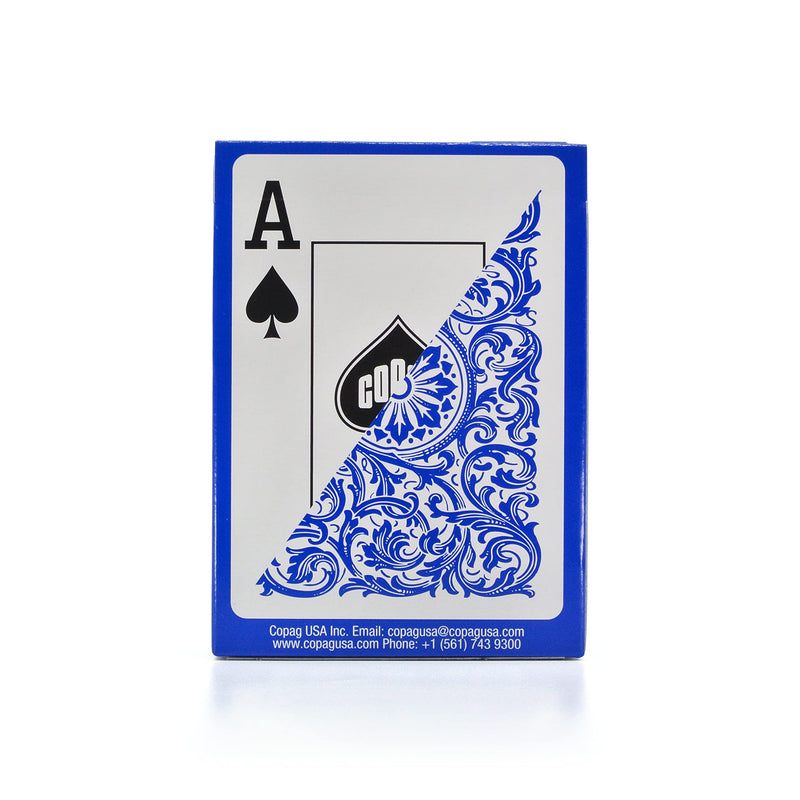 Copag Elite 100% Plastic Playing Cards, Poker Size Jumbo Index Single Deck (Blue) Blue - BeesActive Australia