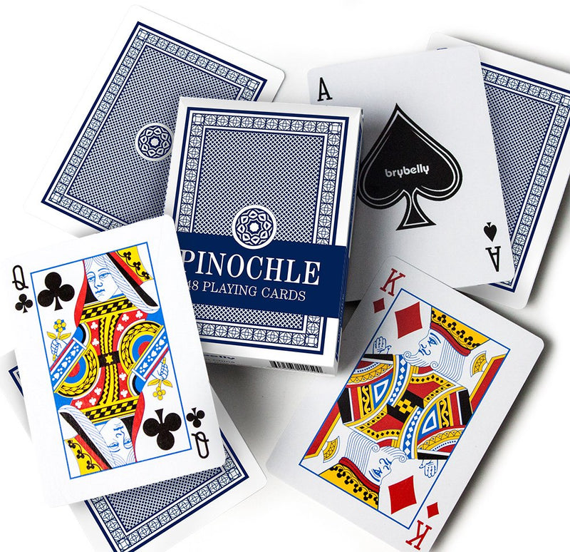 Single Blue Deck Pinochle Playing Cards by Brybelly - BeesActive Australia