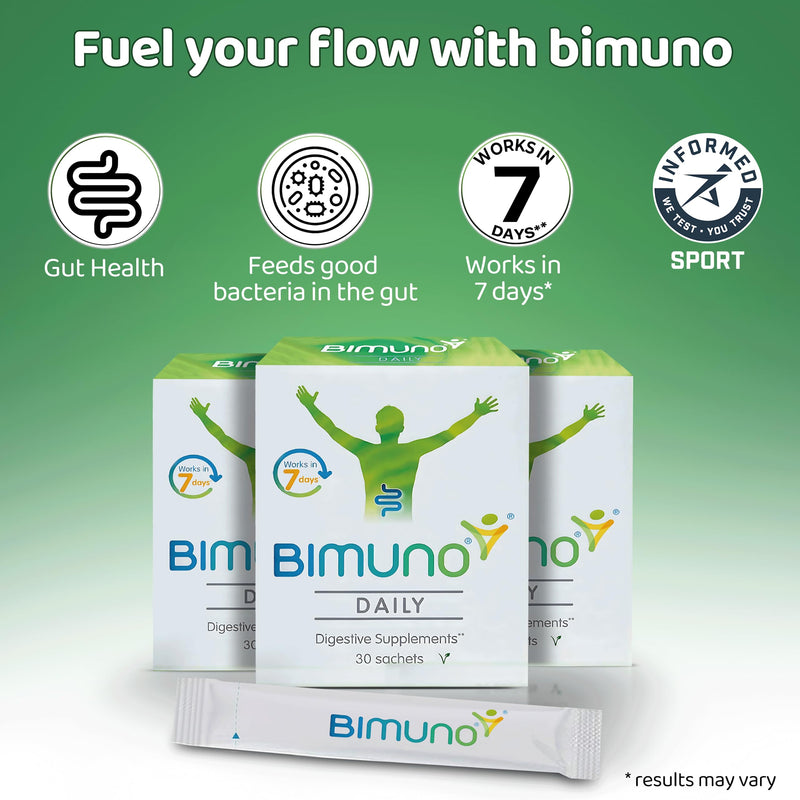 Bimuno Original - Daily Prebiotic Food Supplements. Gut Health Support for Men, Women, Kids & Bifidobacterium Culture. High in Fibre. Taste Free, Vegetarian, Gluten Free | 3 Pack (90 Sticks) - BeesActive Australia