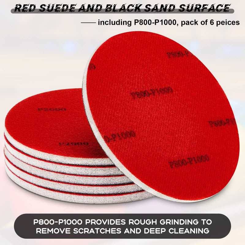 6 Pieces Bowling Accessories Bowling Ball Sand Pads Sanding Pads Bowling Ball Sanding Kit (1000 Grit) 1000 Grit - BeesActive Australia