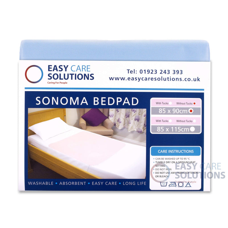 Easy Care Solutions | Washable Bed Pad Protector | Without Tucks/Flaps | 85 cm x 90 cm | 3 litres Absorbency | Reusable Pink Bed Pads| - BeesActive Australia