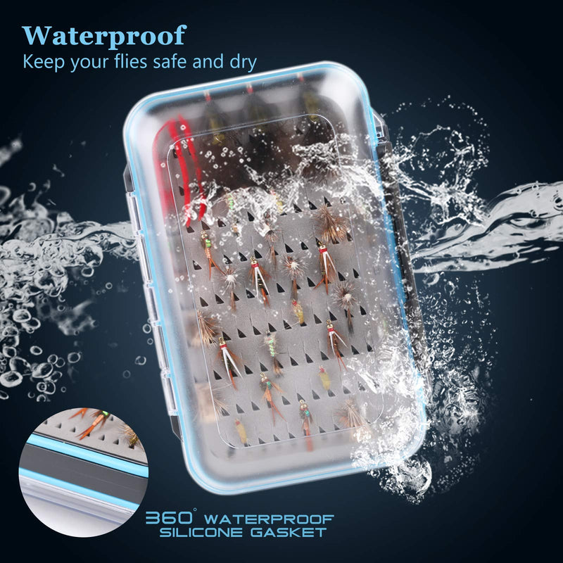 M MAXIMUMCATCH Maxcatch Fly Fishing Box Two-Sided Waterproof Easy Grip Foam Jig Fly Box Multiple Sizes X-Small-4.1''x 3''x 1.2'' - BeesActive Australia