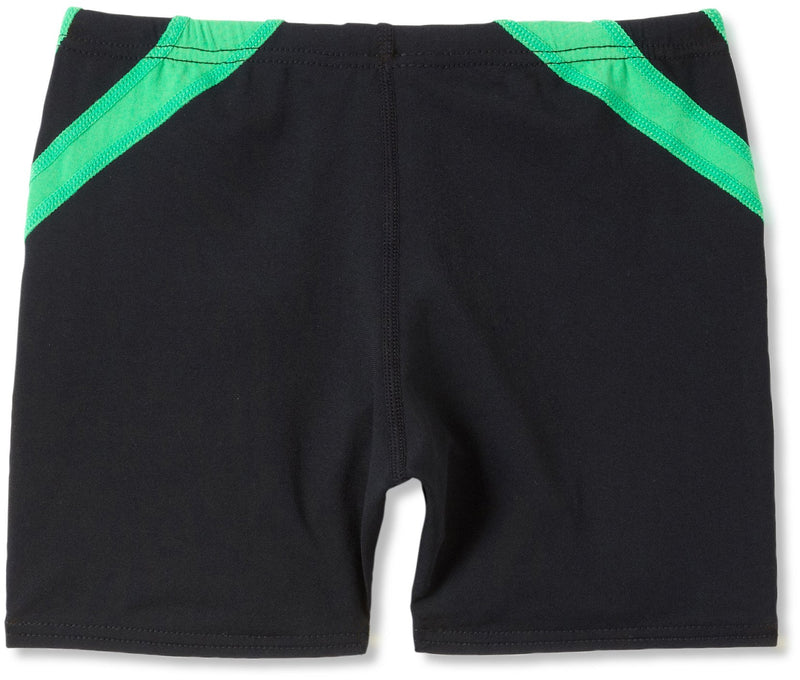 [AUSTRALIA] - TYR Sport Boys' Alliance Durafast Splice Square Leg Swim Suit 26 Black/Green 