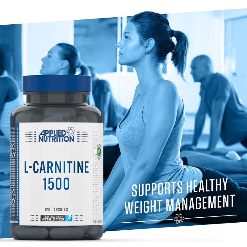 Applied Nutrition L-Carnitine 1500mg - Carnitine Supplement Premium L-Tartrate Form, High Strength, Energy Boost & Weight Management (120 Capsules - 60 Servings) - BeesActive Australia