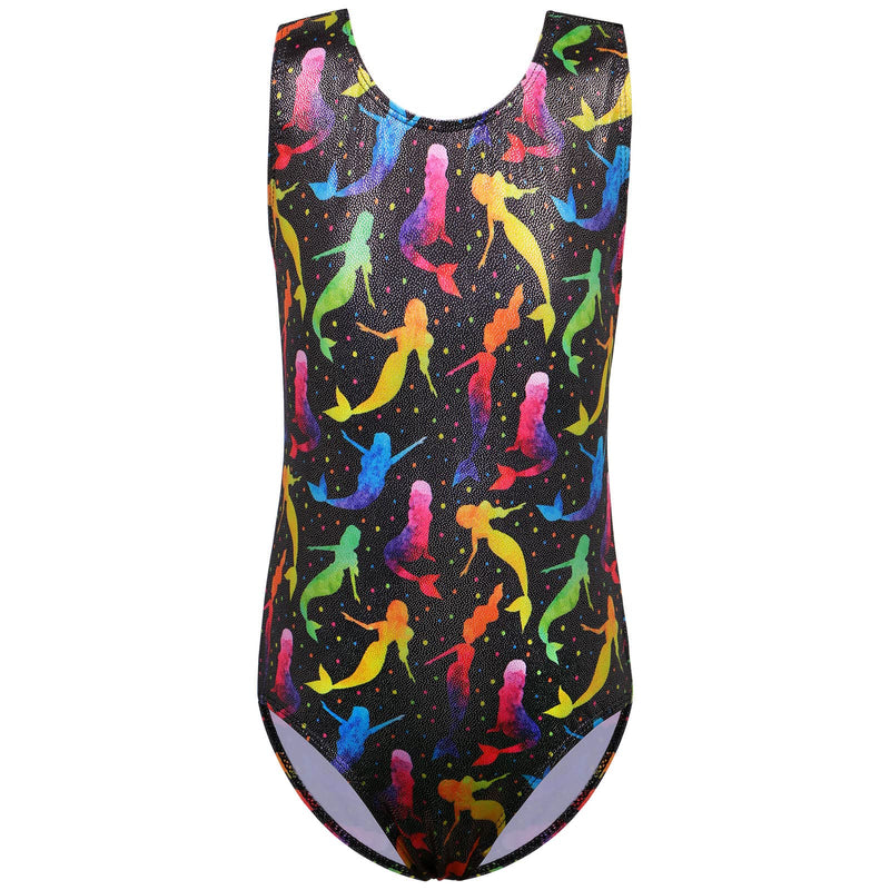 TFJH E Gymnastics Leotards for Girls Sparkle Athletic Clothes Activewear One-piece 8-9Years E Black Girl - BeesActive Australia