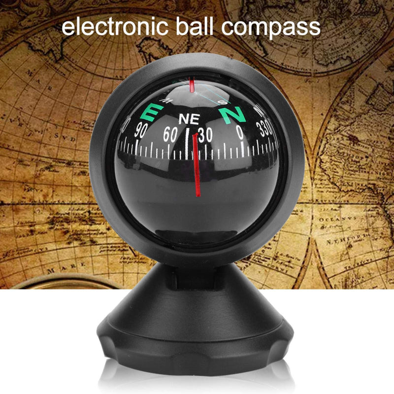 ciciglow Boat Compass, Car Caravan Truck Vehicle Compass Sea Marine Electronic Adjustable Mounting Bracket Fast Response and Precise NavigationBall Night Vision Compass - BeesActive Australia