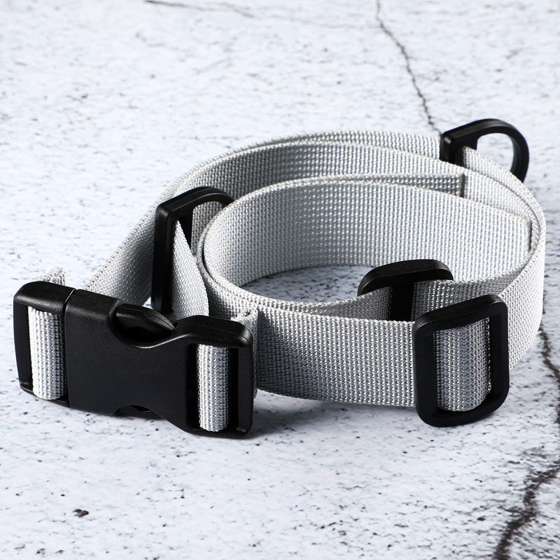 2 Pieces Backpack Chest Strap Adjustable Backpack Sternum Strap Chest Belt with Buckle for Hiking and Jogging (Black and Silvery) - BeesActive Australia
