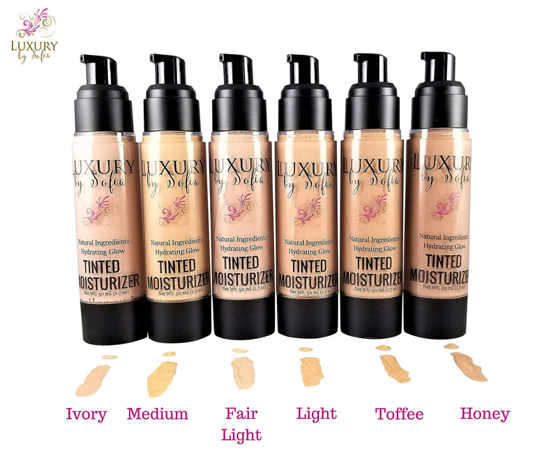 Luxury By Sofia Tinted Moisturizer | Organic & Natural Ingredients | Moisturizes, Brightens, Smooths & Plumps Skin | Deep Skin Hydration With Certified, Skin-Friendly & Safe Properties (Light) Light - BeesActive Australia