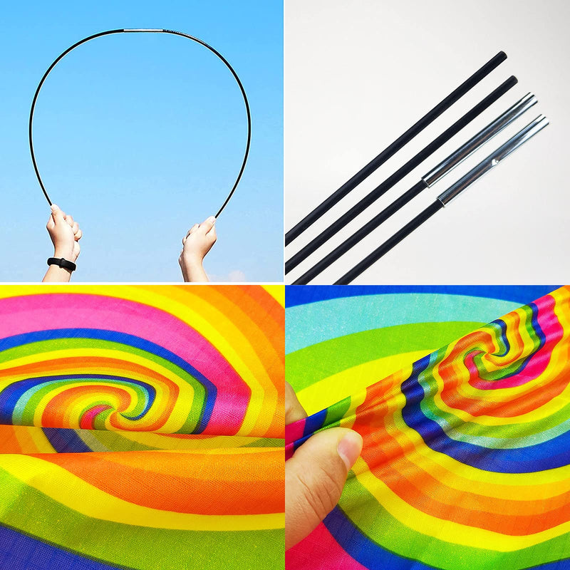 YongnKids Toys Kite Rainbow Kites for Kids Ages 4-8 & Adults Easy to Fly - Large Elephant Kite with String for Girls Boys Beach Summer Games - BeesActive Australia