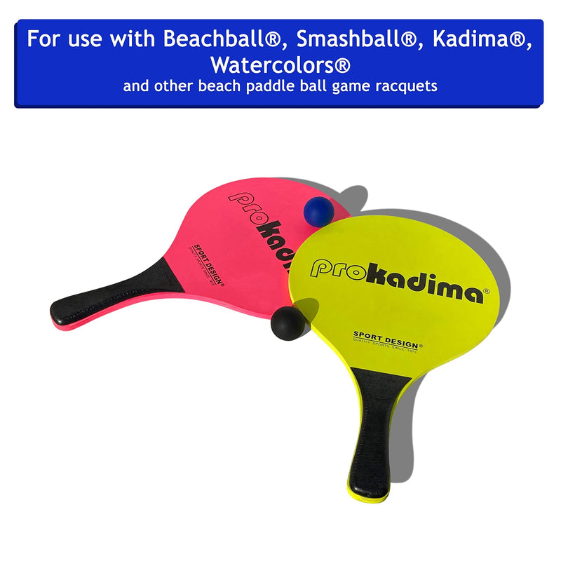Replacement Paddle Ball Beach Balls for use with Beachball, Smashball, Kadima, Watercolors and Other Beach Paddle Ball and Beach Tennis Games | Set of 6 Paddle Balls in High Visibility Colors - BeesActive Australia