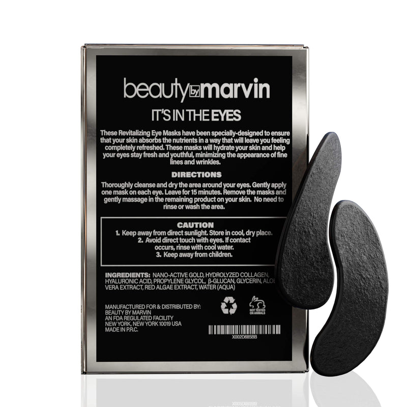 Beauty by Marvin Premium Under Eye Masks - Revitalizing Hydrogel Under Eye Patches for Puffy Eyes, Under Eye Bags Treatment, Anti-Wrinkle, Undereye Dark Circles Treatments – 14 Pairs (Single, Black) Single - BeesActive Australia