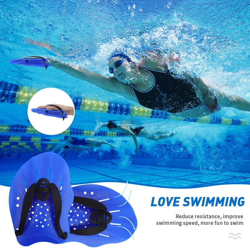 FalinLego Swimming Paddles for Hands, Swimming Training Hand Paddles with Adjustable Straps, Swim Paddles for Adult Children Unisex Professional Swimming Accessories (1 Pair) - BeesActive Australia
