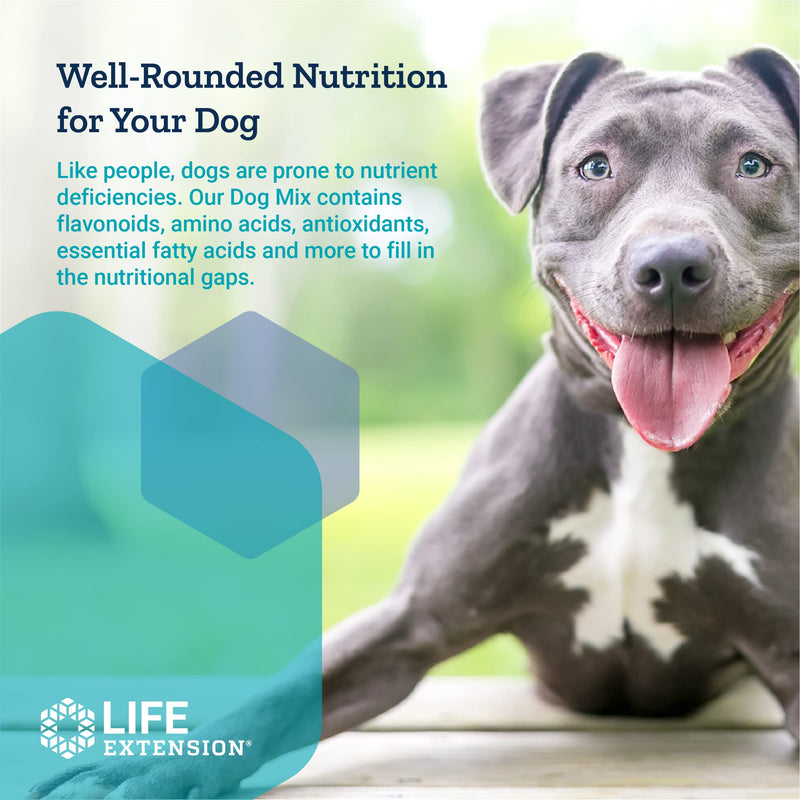 Life Extension Dog Mix - Daily Nutrition Care Supplement Powder for Your Canine Pet - Advanced Formula with Vitamins, Probiotics & Essential Fatty Acids - Gluten-Free, Non-GMO – 100 g, 60 Servings - BeesActive Australia