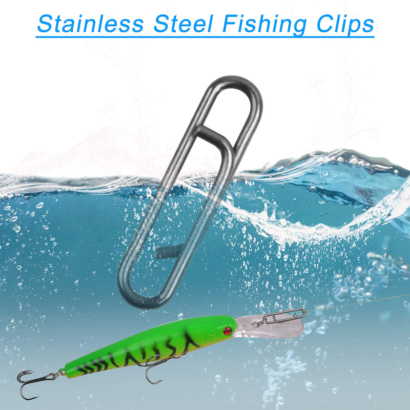 AGOOL Fishing Power Clips - 40/80pcs Fishing Lure Clips Stainless Steel  Fishing Quick Snap Speed Clips Easy Fast Lure Change Connector for  Freshwater Saltwater Line Leader Wire Small_26lbs_40pcs