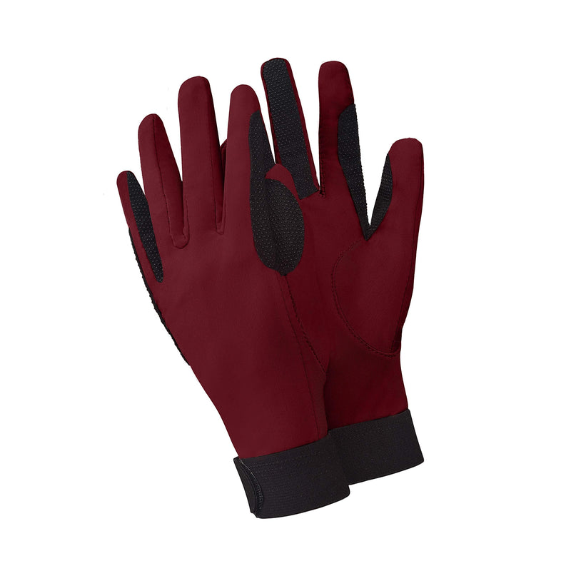 ChinFun Women's Horse Riding Gloves Stretchable Equestrian Gloves Breathable for Outdoor Horseback Cycling Driving wine red X-Large - BeesActive Australia
