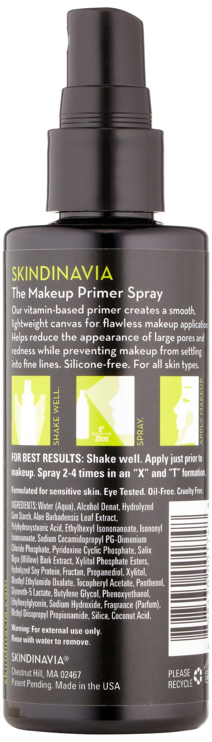 Skindinavia Makeup Primer Spray Matte Beauty Control PoreMinimizing Shine Paraben-Free Silicone-Free Cruelty-Free Extreme Longwear Long-lasting Make Up, 4 Fl Oz - BeesActive Australia