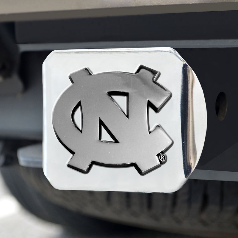 FANMATS 15052 NCAA UNC University of North Carolina - Chapel Hill Tar Heels Chrome Hitch Cover,Silver,3.4"x4" - BeesActive Australia