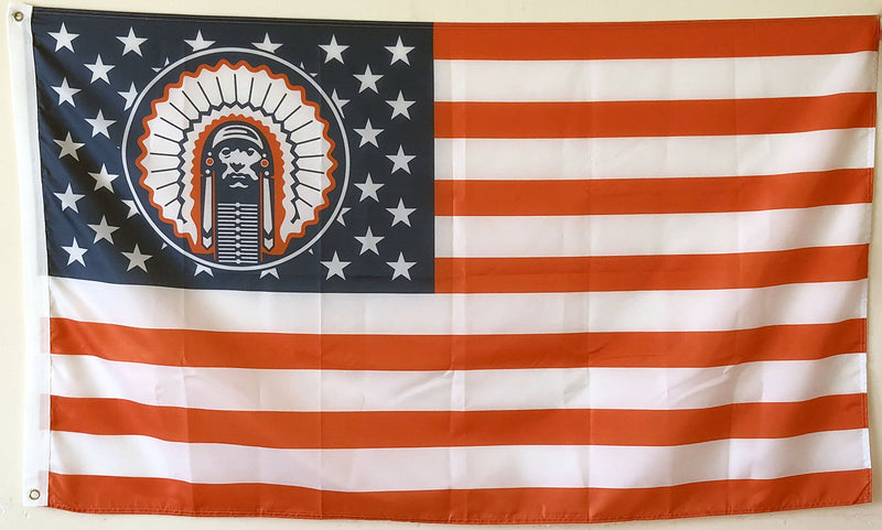 2but US Stars& Stripes Illinois Fighting Illini Chief Flag Banner 3x5 Feet - BeesActive Australia