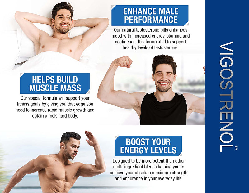 VIGOSTRENOL - Testosterone Booster - Male Food Supplement 450MG (10 Capsules) - BeesActive Australia