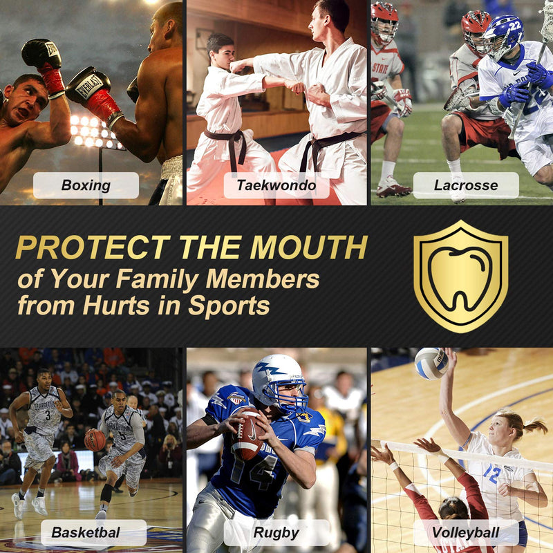 [AUSTRALIA] - 6 Packs Sports Mouth Guard for Kids,Athletic Mouthguard Assorted Colors for Boxing Football Hockey Karate Rugby Basketball 