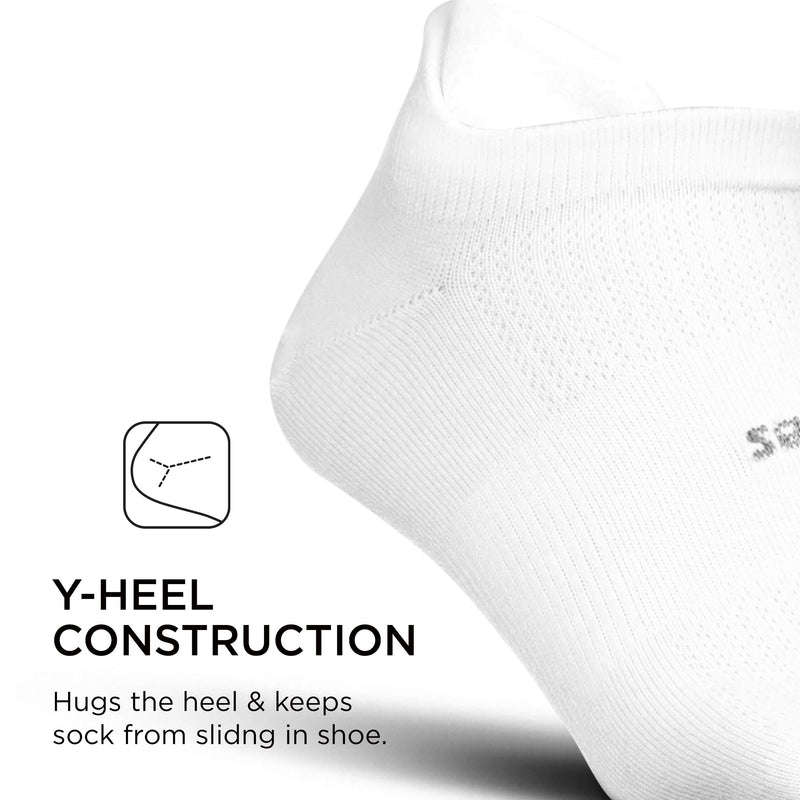 [AUSTRALIA] - Feetures High Performance Ultra Light No Show Tab Sock Solid Small White 