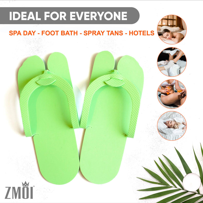 12 Pairs Eva Disposable Pedicure Slippers Anti-Slip Party Pack ZMOI Collection - BeesActive Australia