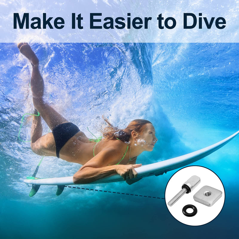 Ferraycle 6 Pieces Surfing Accessories No Tool Stainless Steel Fin Screw Thumb Fin Screw for Men Women Surfboard Surf Longboard Paddleboard and SUP - BeesActive Australia