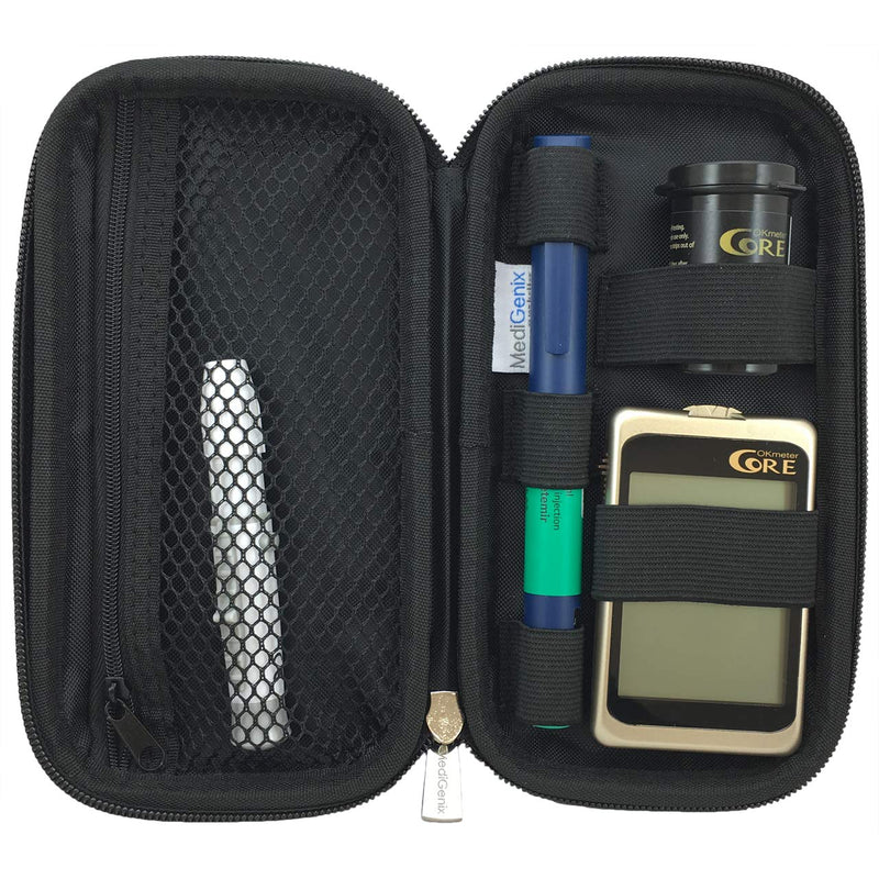 All-in Lite Diabetic Kit Case (Polka Dots) : for Glucose Meter, Test Strips, Lancets, Pens Polka Dots - BeesActive Australia