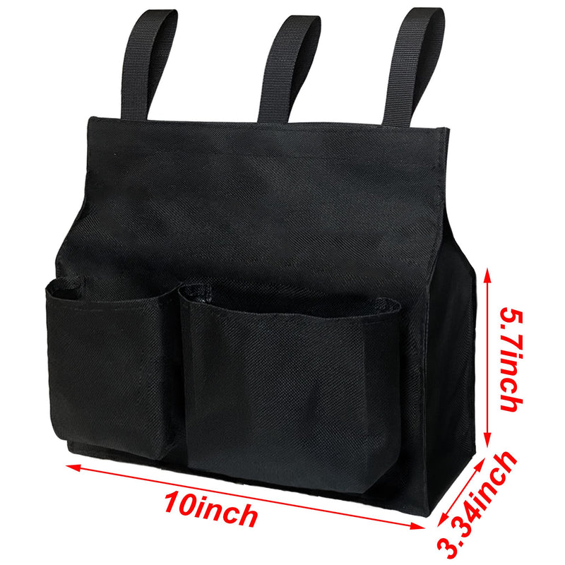 Joewuzun 2pcs Umpire Ball Bag Umpire Gear Oxford Black Fabric with 2 Side Pockets Umpire Gear for Baseball Large Softball Belt Extra - BeesActive Australia