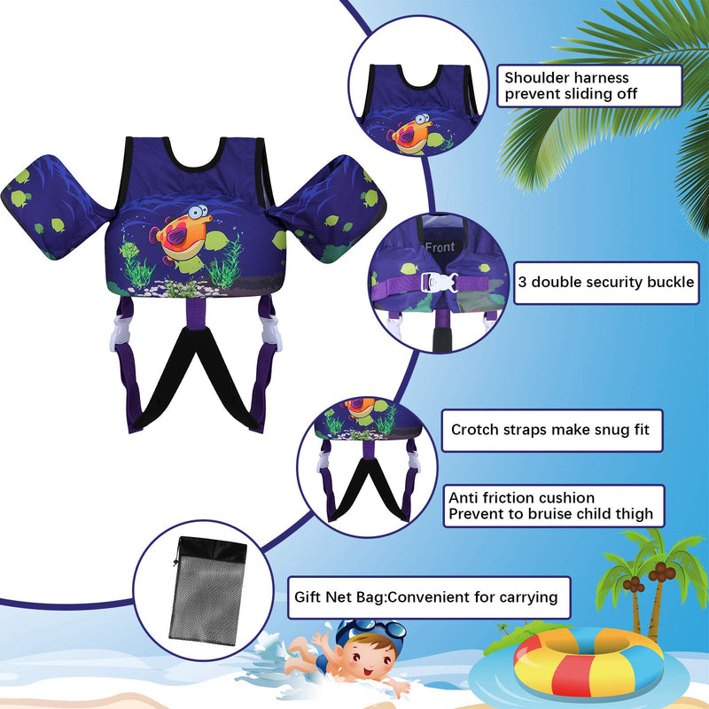 TOAUXUNG Adjustable Kids Swim Vest for Baby Swimming Training,Infant Baby Vest Swim Aid for 22-66 Pounds Boy and Girl - BeesActive Australia