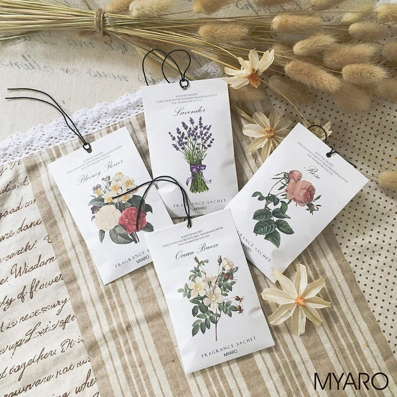 MYARO 12 Packs Rose Scented Sachets for Drawer and Closet - BeesActive Australia