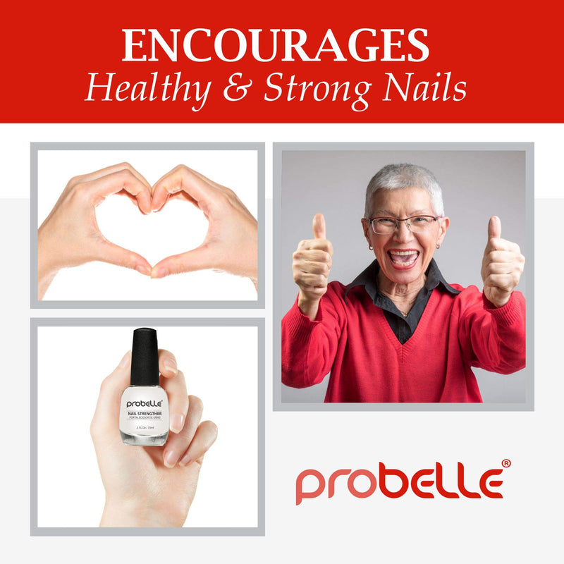 Probelle Nail Strengthener, Nail Strengthening Treatment, Nail Growth and Repair, Stops Peeling, Splits, Chips, Cracks, and Strengthens Nails - BeesActive Australia