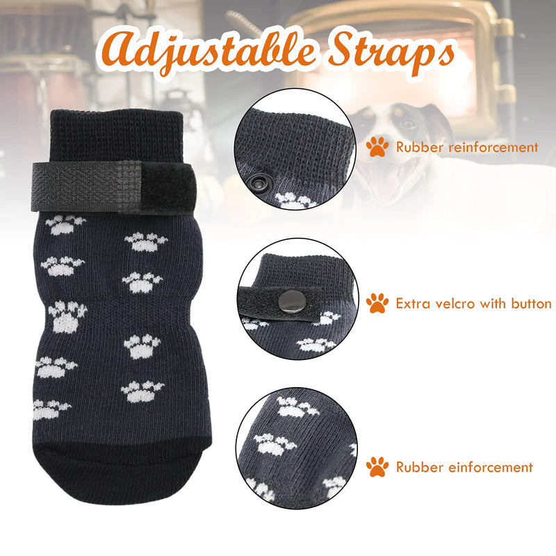 Rypet Anti Slip Dog Socks 3 Pairs - Dog Grip Socks with Straps Traction Control for Indoor on Hardwood Floor Wear, Pet Paw Protector for Small Medium Large Dogs - BeesActive Australia