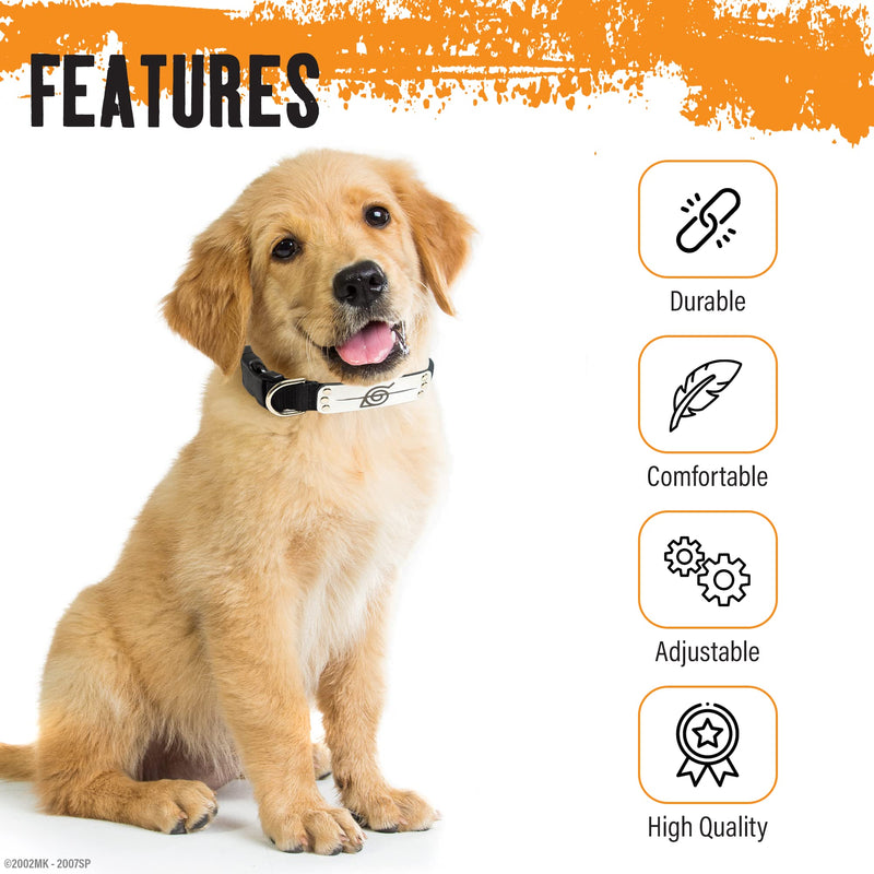 Naruto Dog Collar for Large Dogs, Medium, XS/Small Puppy Collars - Parent Rogue - Black Large (18" - 26") - BeesActive Australia